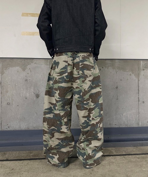 kutir（クティール）の「ASSORTED RIPSTOP DESIGN BAGGY DUCK PANT／アソートリップストップデザインバギーダックパンツ（その他パンツ・メンズ・ブラック/カーキ・SMALL/MEDIUM/LARGE）」の5枚目の写真