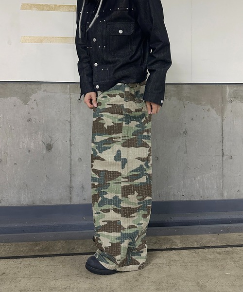 kutir（クティール）の「ASSORTED RIPSTOP DESIGN BAGGY DUCK PANT／アソートリップストップデザインバギーダックパンツ（その他パンツ・メンズ・ブラック/カーキ・SMALL/MEDIUM/LARGE）」の3枚目の写真