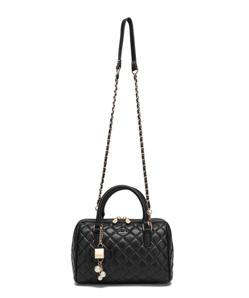 dazzlin（ダズリン）の「【dazzlin / ダズリン】 リボンチャーム付き キルティングボストンバッグ（ボストンバッグ・レディース・アイボリー/ブラック/ミント/ピンク・FREE）」の17枚目の写真