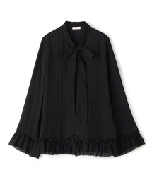 DES PRES | ドットストライプジャカード フリルブラウス(シャツ/ブラウス)