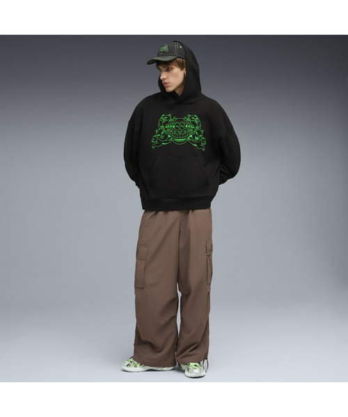 PUMA（プーマ）の「PUMA プーマ ユニセックス PUMA x RIPNDIP ボクシー グラフィック フーディ（パーカー・メンズ・ブロンズ/プラム/ブラック・X-SMALL/SMALL/MEDIUM/LARGE/X-LARGE）」の19枚目の写真