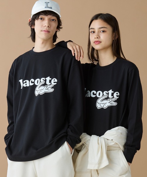 セール】【オンライン限定】LACOSTE 鹿の子オーバーサイズプリント