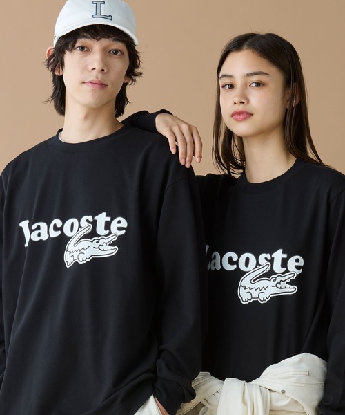 LACOSTE 鹿の子地 ロングスリーブ 白&黒の2点セット LACOSTE 鹿の子地 ロングスリーブ 白&黒の2点セット LACOSTE