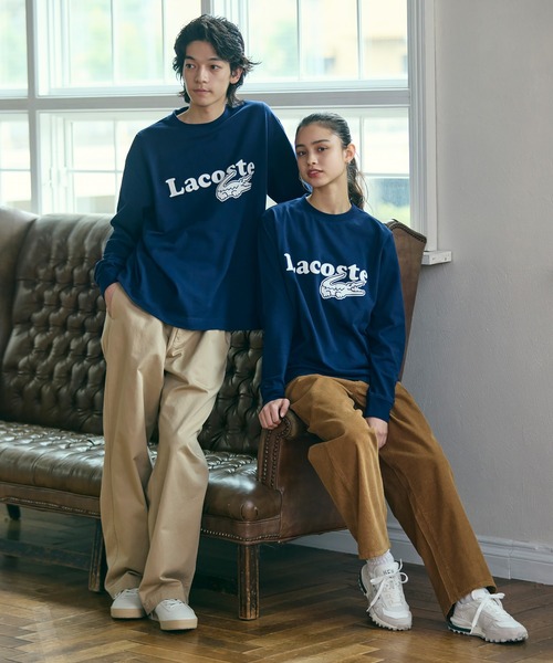 セール】【オンライン限定】LACOSTE 鹿の子オーバーサイズプリント