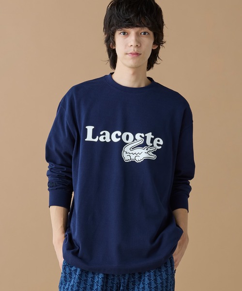 セール】【オンライン限定】LACOSTE 鹿の子オーバーサイズプリント