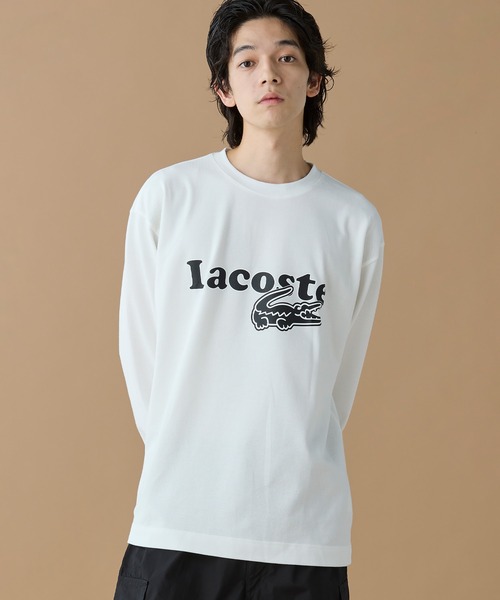 オンライン限定】LACOSTE 鹿の子オーバーサイズプリント ロング
