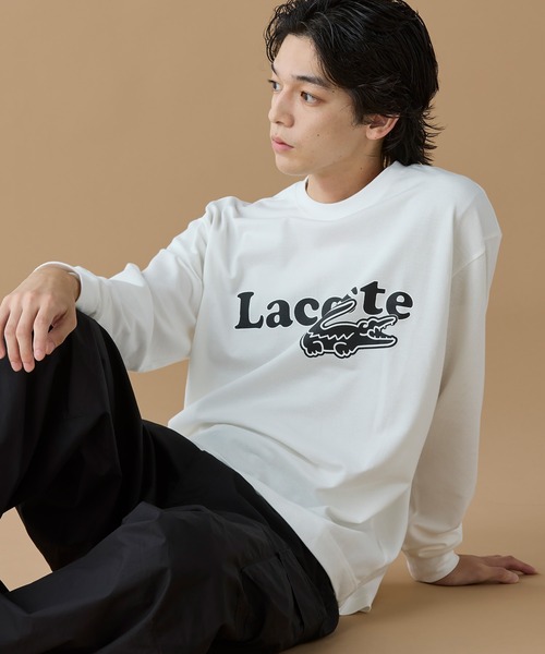 LACOSTE（ラコステ）の「【オンライン限定】LACOSTE 鹿の子オーバーサイズプリント ロングスリーブTシャツ（Tシャツ/カットソー・メンズ・ネイビー/ブラック/ホワイト・6/5/4/3/2）」の11枚目の写真