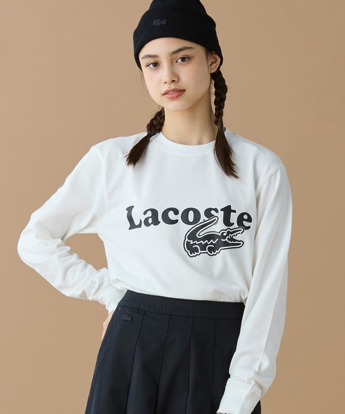 LACOSTE（ラコステ）の「【オンライン限定】LACOSTE 鹿の子オーバーサイズプリント ロングスリーブTシャツ（Tシャツ/カットソー・メンズ・ネイビー/ブラック/ホワイト・6/5/4/3/2）」の13枚目の写真