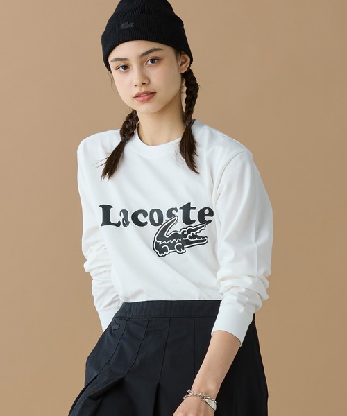LACOSTE（ラコステ）の「【オンライン限定】LACOSTE 鹿の子オーバーサイズプリント ロングスリーブTシャツ（Tシャツ/カットソー・メンズ・ネイビー/ブラック/ホワイト・6/5/4/3/2）」の16枚目の写真