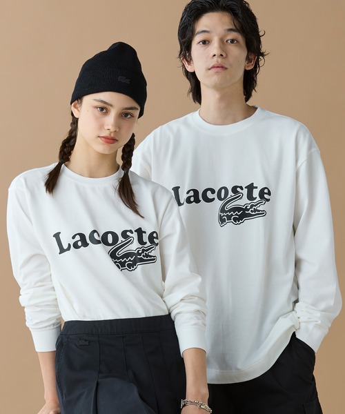 オンライン限定】LACOSTE 鹿の子オーバーサイズプリント ロング