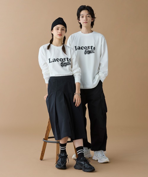 LACOSTE（ラコステ）の「【オンライン限定】LACOSTE 鹿の子オーバーサイズプリント ロングスリーブTシャツ（Tシャツ/カットソー・メンズ・ネイビー/ブラック/ホワイト・6/5/4/3/2）」の18枚目の写真