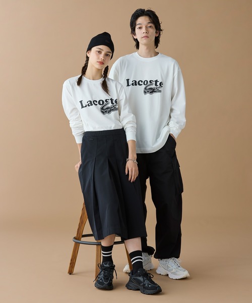 LACOSTE（ラコステ）の「【オンライン限定】LACOSTE 鹿の子オーバーサイズプリント ロングスリーブTシャツ（Tシャツ/カットソー・メンズ・ネイビー/ブラック/ホワイト・6/5/4/3/2）」の19枚目の写真