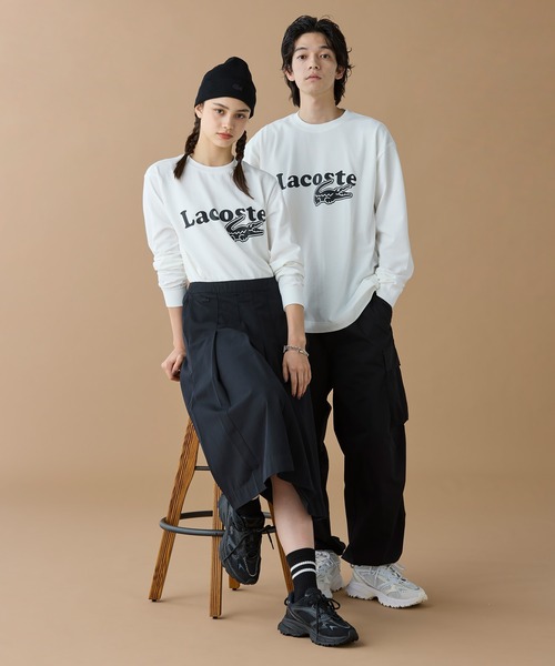 LACOSTE（ラコステ）の「【オンライン限定】LACOSTE 鹿の子オーバーサイズプリント ロングスリーブTシャツ（Tシャツ/カットソー・メンズ・ネイビー/ブラック/ホワイト・6/5/4/3/2）」の20枚目の写真