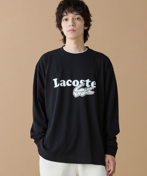 オンライン限定】LACOSTE 鹿の子オーバーサイズプリント ロング