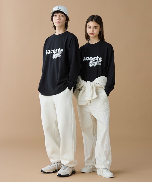 オンライン限定】LACOSTE 鹿の子オーバーサイズプリント ロング