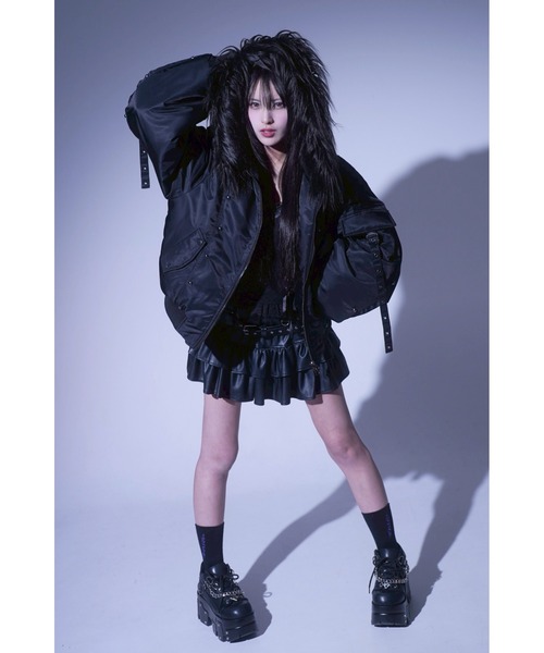 セール】『REFLEM/レフレム』スタッズ付きナイロンN2Bジャケット