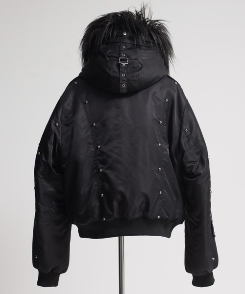 【REFLEM レフレム】スタッズ付きナイロンN2Bジャケット/新品 セール】『REFLEM/レフレム』スタッズ付きナイロンN2Bジャケット