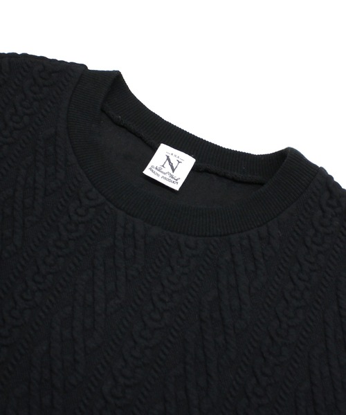 RNA-N(アールエヌエーエヌ)の「M2545 アラン柄キルトプルオーバー(Tシャツ/カットソー・レディース・オフホワイト/ブラック/杢グレー・FREE)」の6枚目の写真