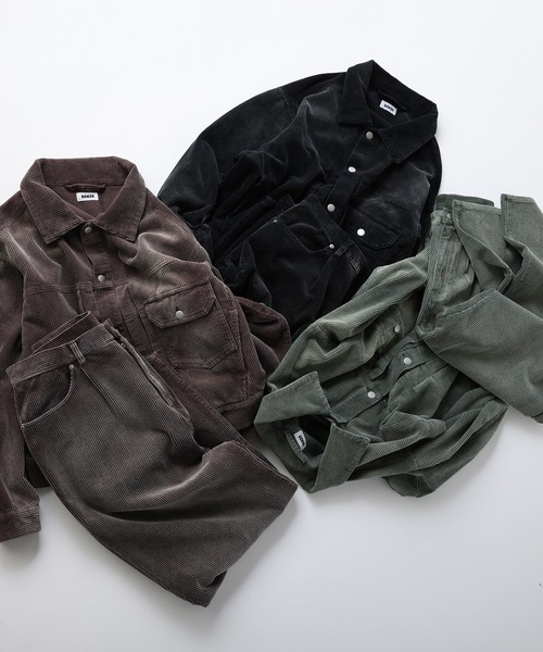 NAKER(ネイカー)の「ワイドストレートコーデュロイパンツ(その他パンツ・メンズ・ブラック/カーキ/ブラウン・S/M/L/XL)」の12枚目の写真