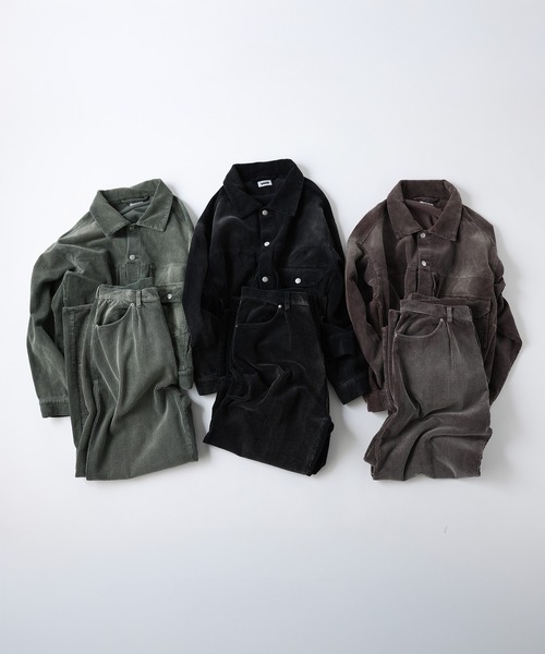 NAKER(ネイカー)の「ワイドストレートコーデュロイパンツ(その他パンツ・メンズ・ブラック/カーキ/ブラウン・S/M/L/XL)」の11枚目の写真