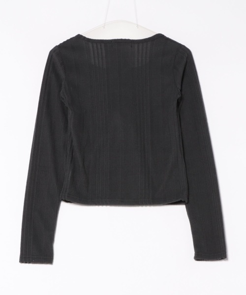 HALEY PESCA（ヘーリーペスカ）の「HALEY PESCA/ヘンリーネック　シンプルリブカットソー（Tシャツ/カットソー・レディース・ピンク/ネイビー/ベージュ/ブラック・MEDIUM/SMALL）」の11枚目の写真