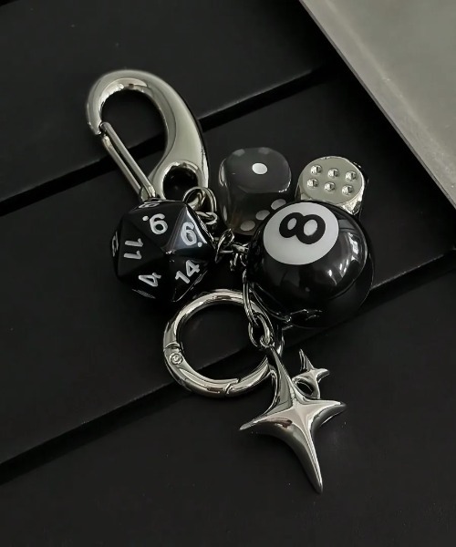 Bz】キーホルダー セット Y2K ストリート系 サイコロ オシャレ(BDS