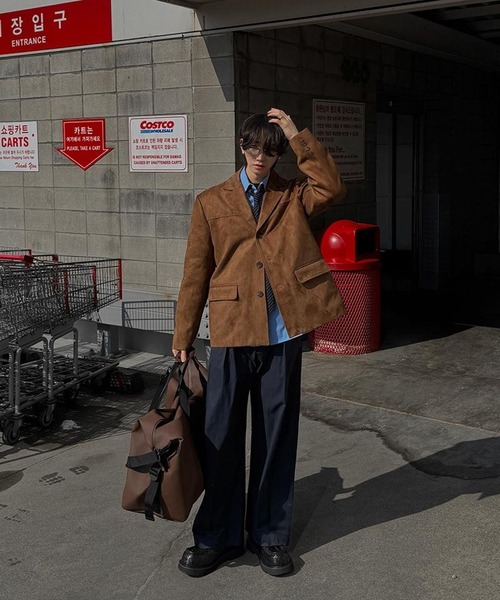 ALAND(エーランド)の「【UNISEX】ASCLO/ステインスエードブルゾン(ブルゾン・メンズ・ブラウン/ベージュ・FREE)」の3枚目の写真