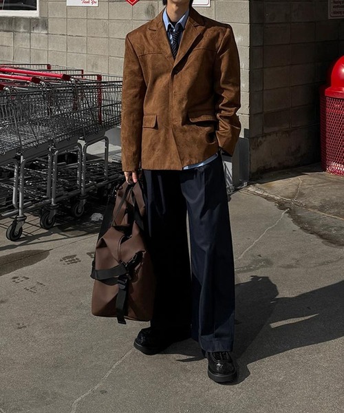 ALAND(エーランド)の「【UNISEX】ASCLO/ステインスエードブルゾン(ブルゾン・メンズ・ブラウン/ベージュ・FREE)」の4枚目の写真