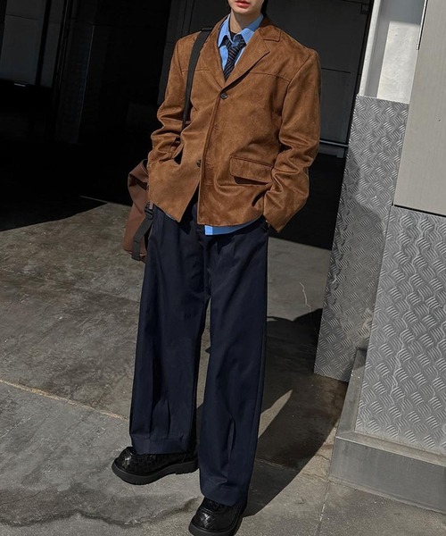 ALAND(エーランド)の「【UNISEX】ASCLO/ステインスエードブルゾン(ブルゾン・メンズ・ブラウン/ベージュ・FREE)」の6枚目の写真