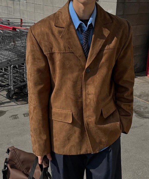 ALAND(エーランド)の「【UNISEX】ASCLO/ステインスエードブルゾン(ブルゾン・メンズ・ブラウン/ベージュ・FREE)」の13枚目の写真