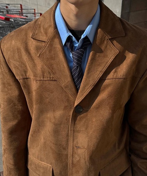 ALAND(エーランド)の「【UNISEX】ASCLO/ステインスエードブルゾン(ブルゾン・メンズ・ブラウン/ベージュ・FREE)」の14枚目の写真