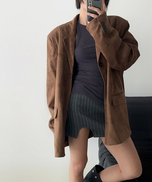 ALAND(エーランド)の「【UNISEX】ASCLO/ステインスエードブルゾン(ブルゾン・メンズ・ブラウン/ベージュ・FREE)」の21枚目の写真