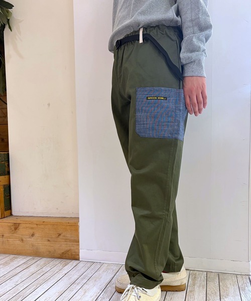 GREEN BOWL(グリーンボウル)の「グリーンボウル【GREEN BOWL】Stretch Twill Easy Pants(チノパンツ・メンズ・カーキ/チャコールグレー・M/L)」の3枚目の写真
