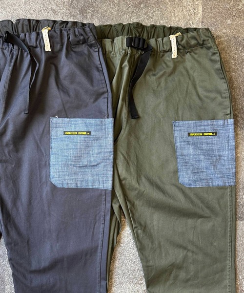 GREEN BOWL(グリーンボウル)の「グリーンボウル【GREEN BOWL】Stretch Twill Easy Pants(チノパンツ・メンズ・カーキ/チャコールグレー・M/L)」の11枚目の写真