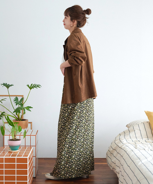 追加》【ZOZO限定】ウォッシャブル / フラワープリントスカート