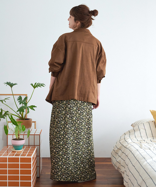 追加》【ZOZO限定】ウォッシャブル / フラワープリントスカート