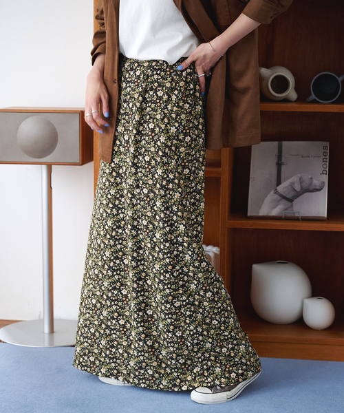 B.C STOCK（ベーセーストック）の「《追加》【ZOZO限定】ウォッシャブル / フラワープリントスカート（スカート・レディース・ブラック/ブラウン・FREE）」の14枚目の写真