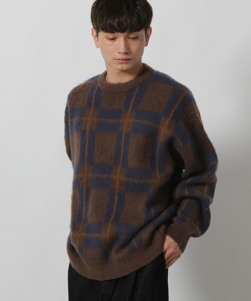 LAKOLE（ラコレ）の「起毛チェックニットプルオーバー / 574360