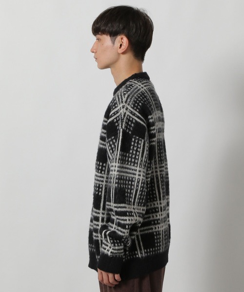 セール】起毛チェックニットプルオーバー / 574360（ニット/セーター