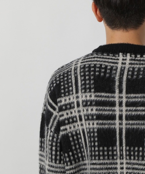セール】起毛チェックニットプルオーバー / 574360（ニット/セーター