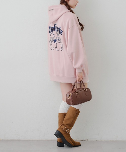 Another Branch olive des olive(アナザーブランチオリーブデオリーブ)の「メロメロウサギパーカー(パーカー・レディース・アイボリー/ピンク/オートミール/スミクロ・FREE)」の21枚目の写真