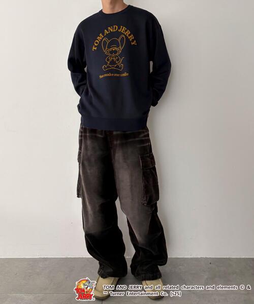 Tom&Jerry(トムアンドジェリー)の「WEGO/JERRY ジャガードニット(ニット/セーター・メンズ・オフホワイト/ネイビー・MEDIUM/LARGE)」の10枚目の写真