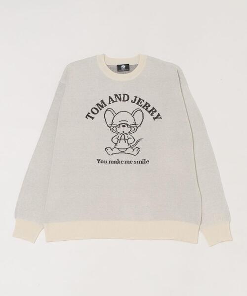 Tom&Jerry(トムアンドジェリー)の「WEGO/JERRY ジャガードニット(ニット/セーター・メンズ・オフホワイト/ネイビー・MEDIUM/LARGE)」の12枚目の写真