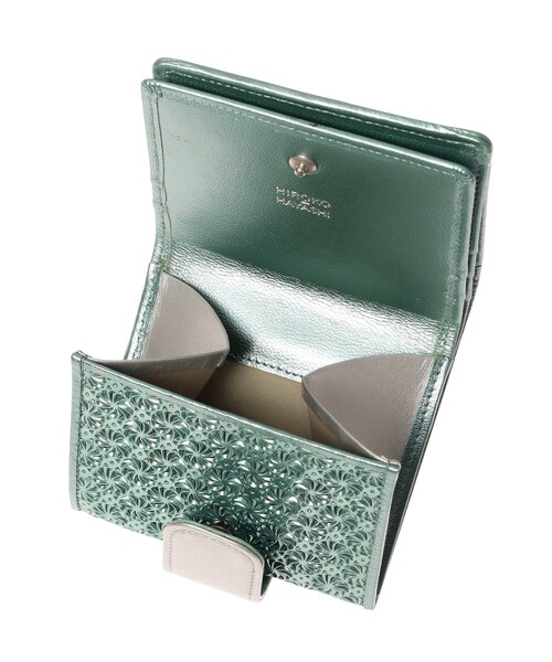 HIROKO HAYASHI（ヒロコハヤシ）の「GIRASOLE PIPERITA（ジラソーレ ピペリータ）薄型二つ折り財布（財布・レディース・グリーン系・00）」の4枚目の写真