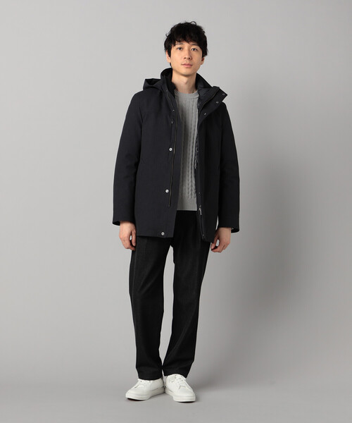 COMME CA MEN(コムサメン)の「【3WAY】ラミネート加工バーズアイ コート(その他アウター・メンズ・ネイビー/チャコールグレー・S/M/L/XL)」の3枚目の写真