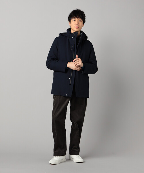 COMME CA MEN(コムサメン)の「【3WAY】ラミネート加工バーズアイ コート(その他アウター・メンズ・ネイビー/チャコールグレー・S/M/L/XL)」の9枚目の写真