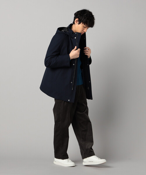 COMME CA MEN(コムサメン)の「【3WAY】ラミネート加工バーズアイ コート(その他アウター・メンズ・ネイビー/チャコールグレー・S/M/L/XL)」の10枚目の写真