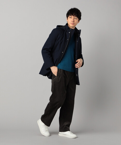 COMME CA MEN(コムサメン)の「【3WAY】ラミネート加工バーズアイ コート(その他アウター・メンズ・ネイビー/チャコールグレー・S/M/L/XL)」の11枚目の写真