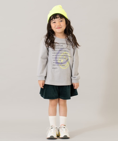 and D. petit main(アンドディープティマイン)の「カットコールギャザースカパン(スカート・キッズ・ダークブラウン/アイボリー/ダークグリーン・140cm/130cm/120cm/110cm/100cm/90cm)」の19枚目の写真