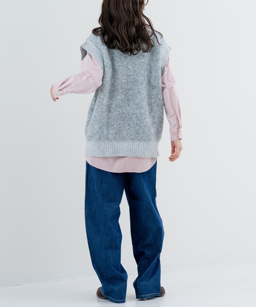 refinedworks（リファインドワークス）の「【refinedworks】温度調節 にピッタリな ニットベスト！（ベスト・レディース・グレー/パープル/ベージュ・FREE）」の12枚目の写真